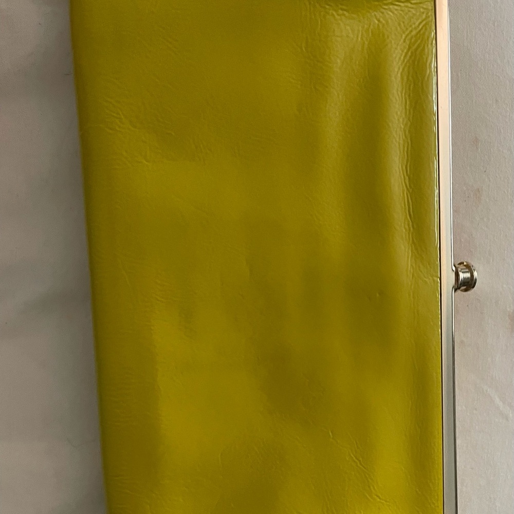 Hobo Lauren wallet, lime green patent leather
